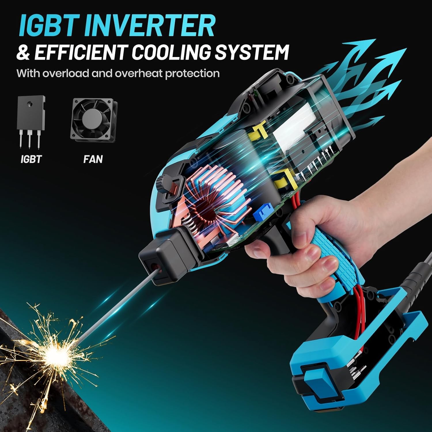 Seesii 110V Welding Machine 120Amp Portable ARC Welder Gun Hand Held Welder