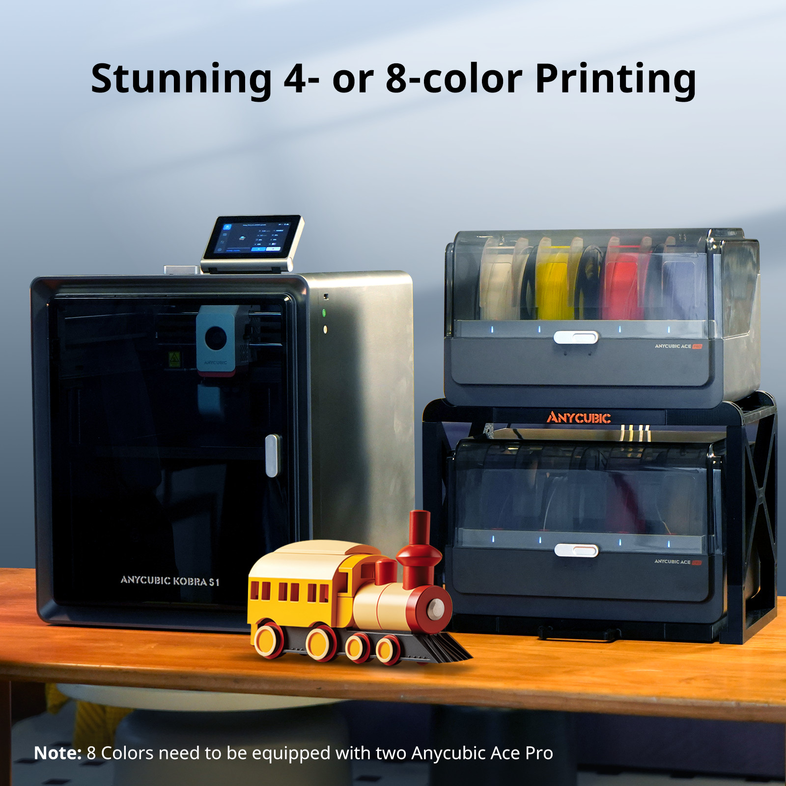 【Refurbished 50%】 ANYCUBIC Kobra S1 Combo 3D Printer CoreXY Multi-color Printing