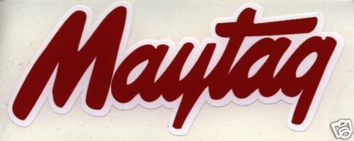 Maytag Engine & Washer Decal Red and White