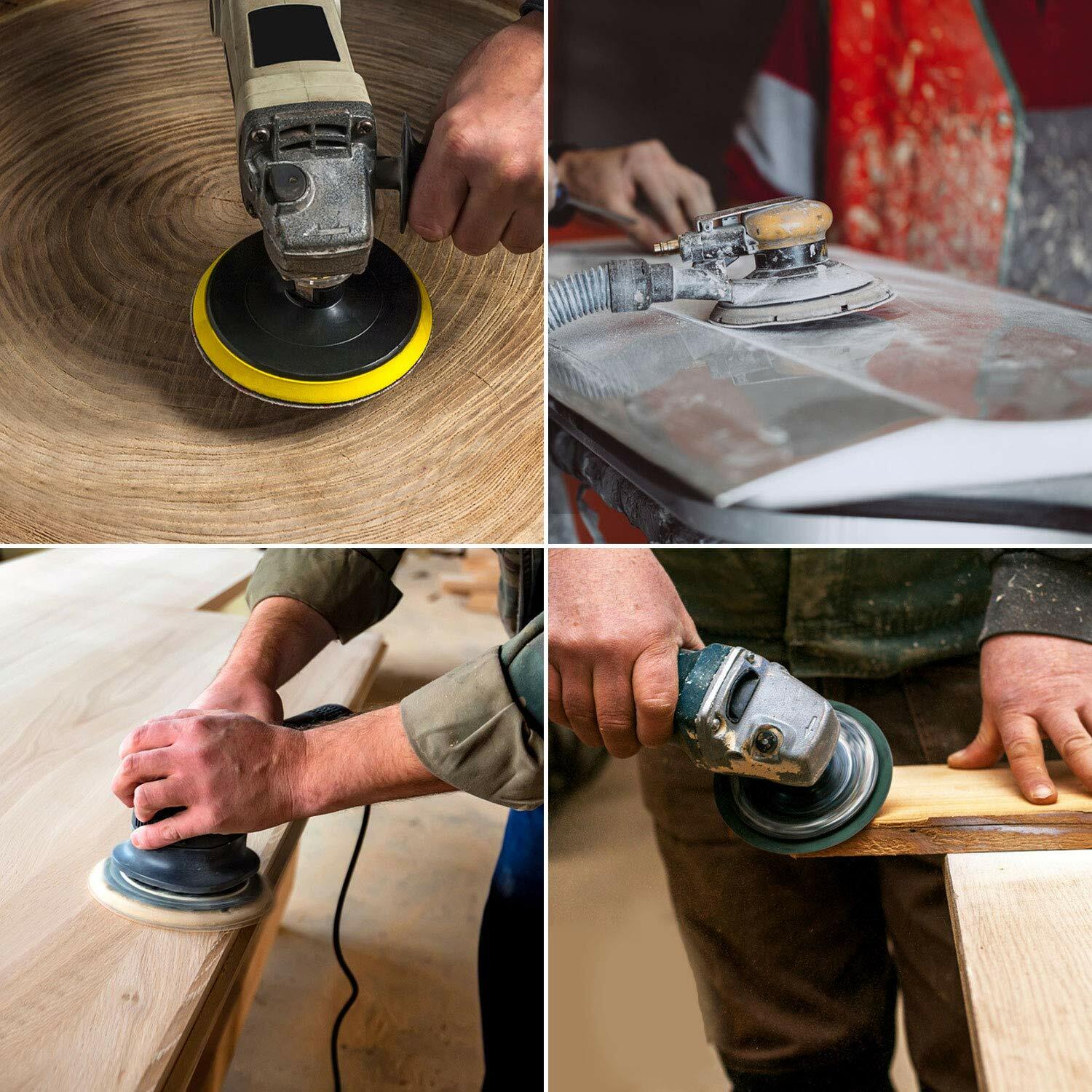 100PCS 6 inch Hook Loop Sanding Discs 40-2000 Grit Orbital DA Sander Paper Pads