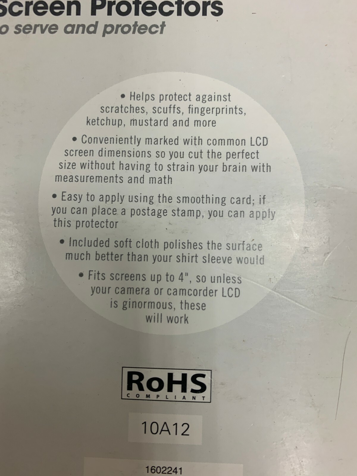 Universal Screen Protector for Camera or Camcorder LCD Screens up to 4" (3-Pack)