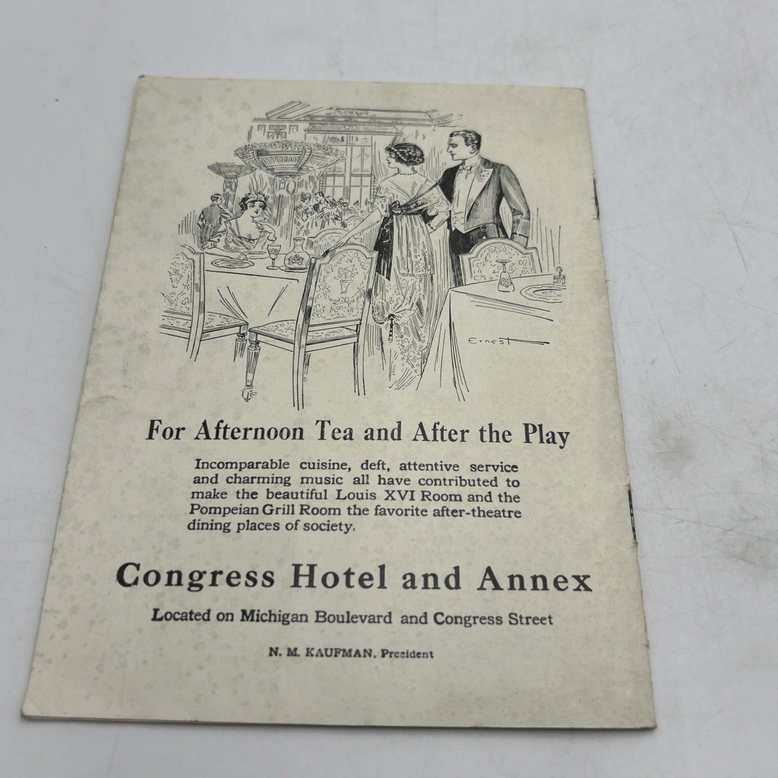 Vintage 1915 Auditorium Theatre Chicago Grand Opera