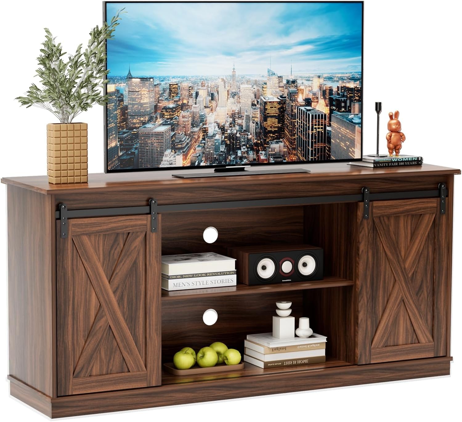 TV Stand for 65 inch TV Entertainment Center Media Console with Storage Cabinets