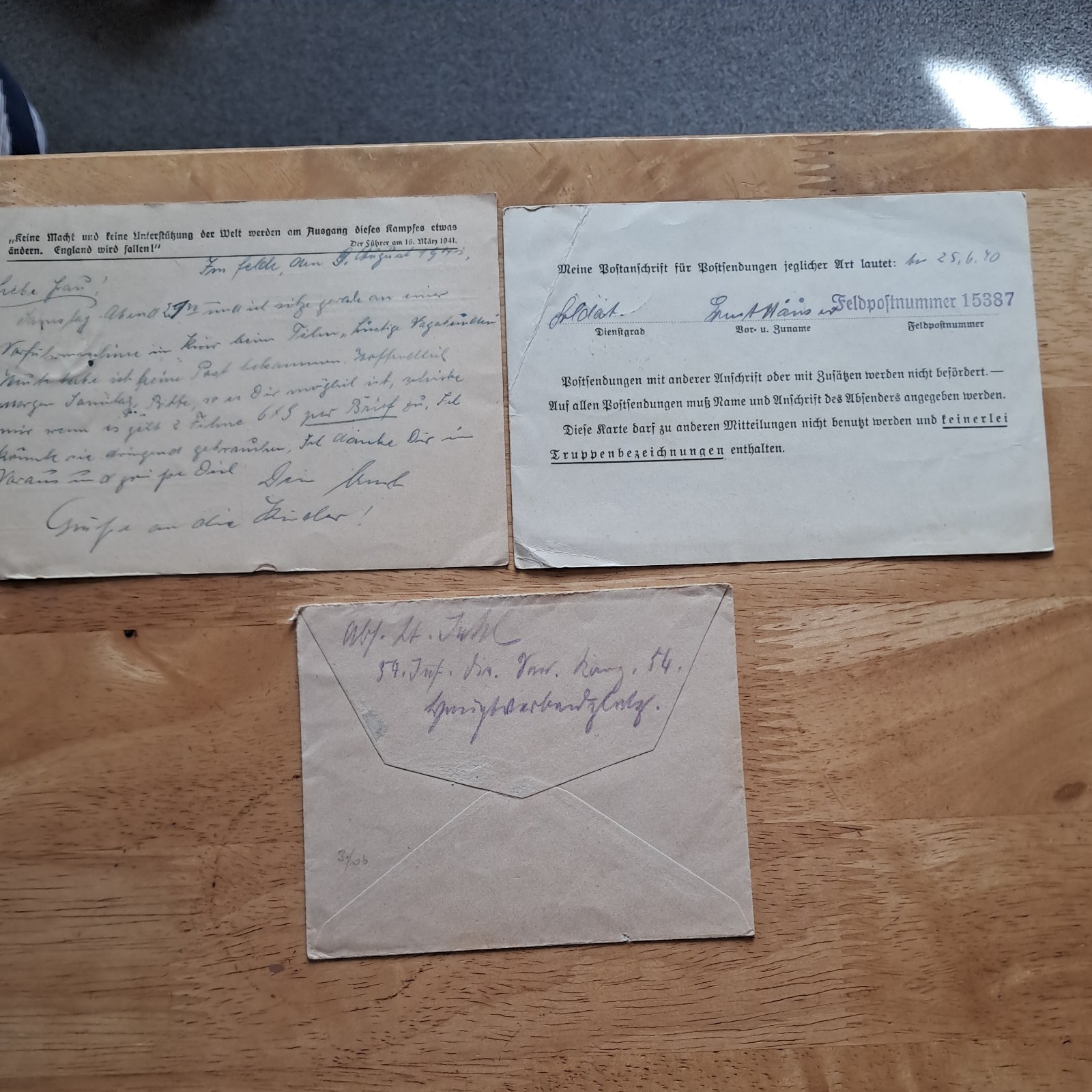 MILITARY MAIL 3 x GERMAN GERMANY FELDPOST COVERS ,