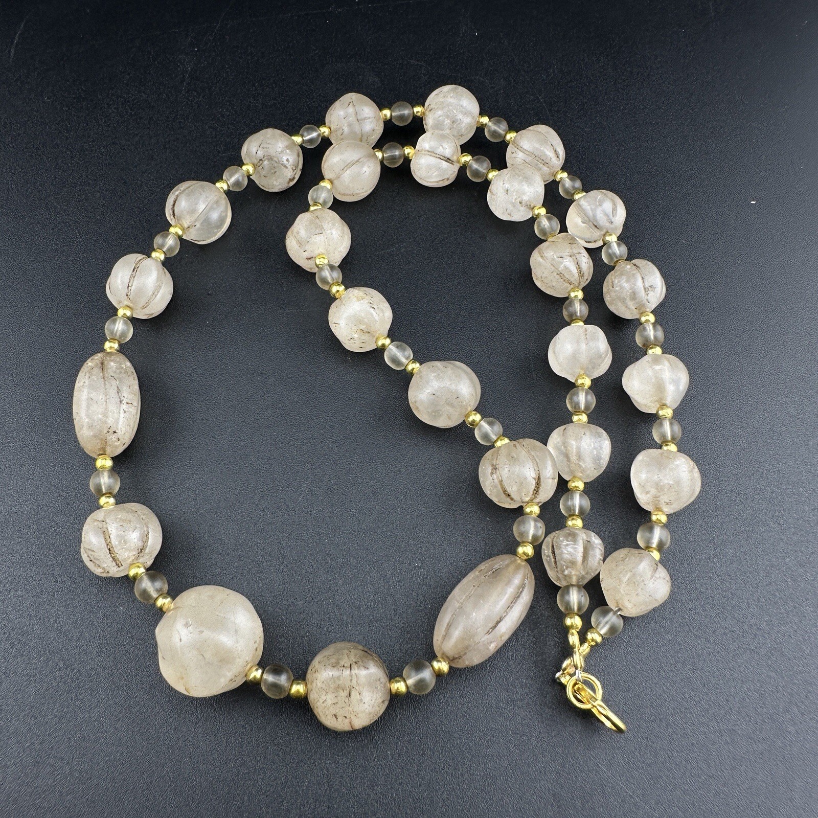 Old Himalayan Regions Crystals ￼ Beads Beads Mala Necklace Rare