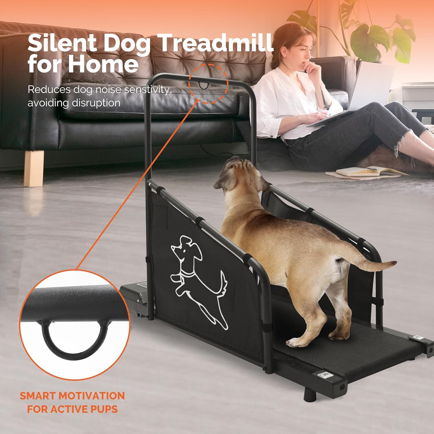 Dog Treadmill for Small to Medium Dogs – Pet Running Machine LED Display, Quiet