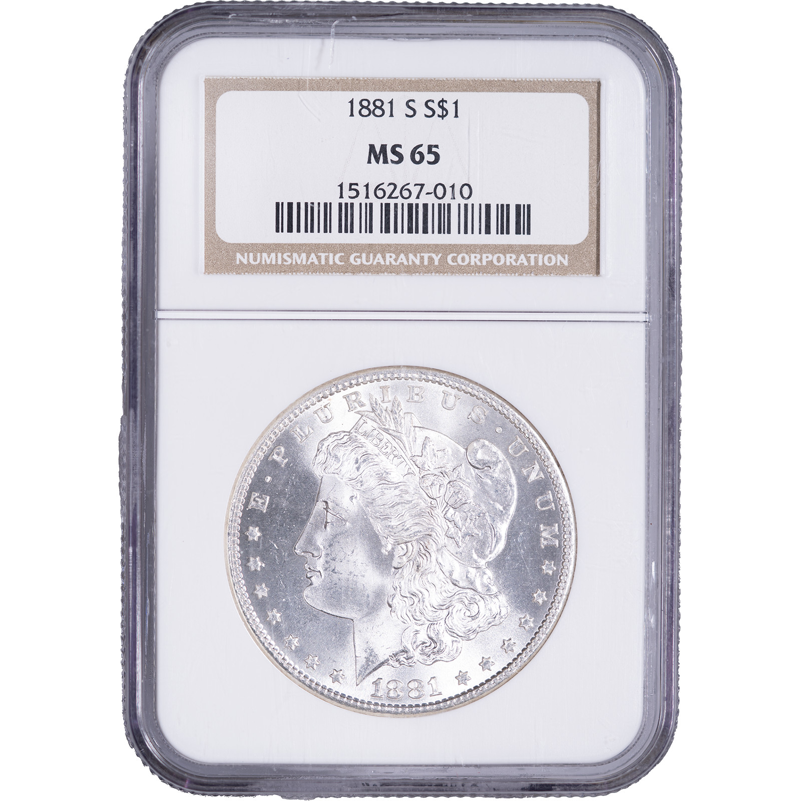 1881-S $1 Morgan Silver Dollar ~ NGC MS 65
