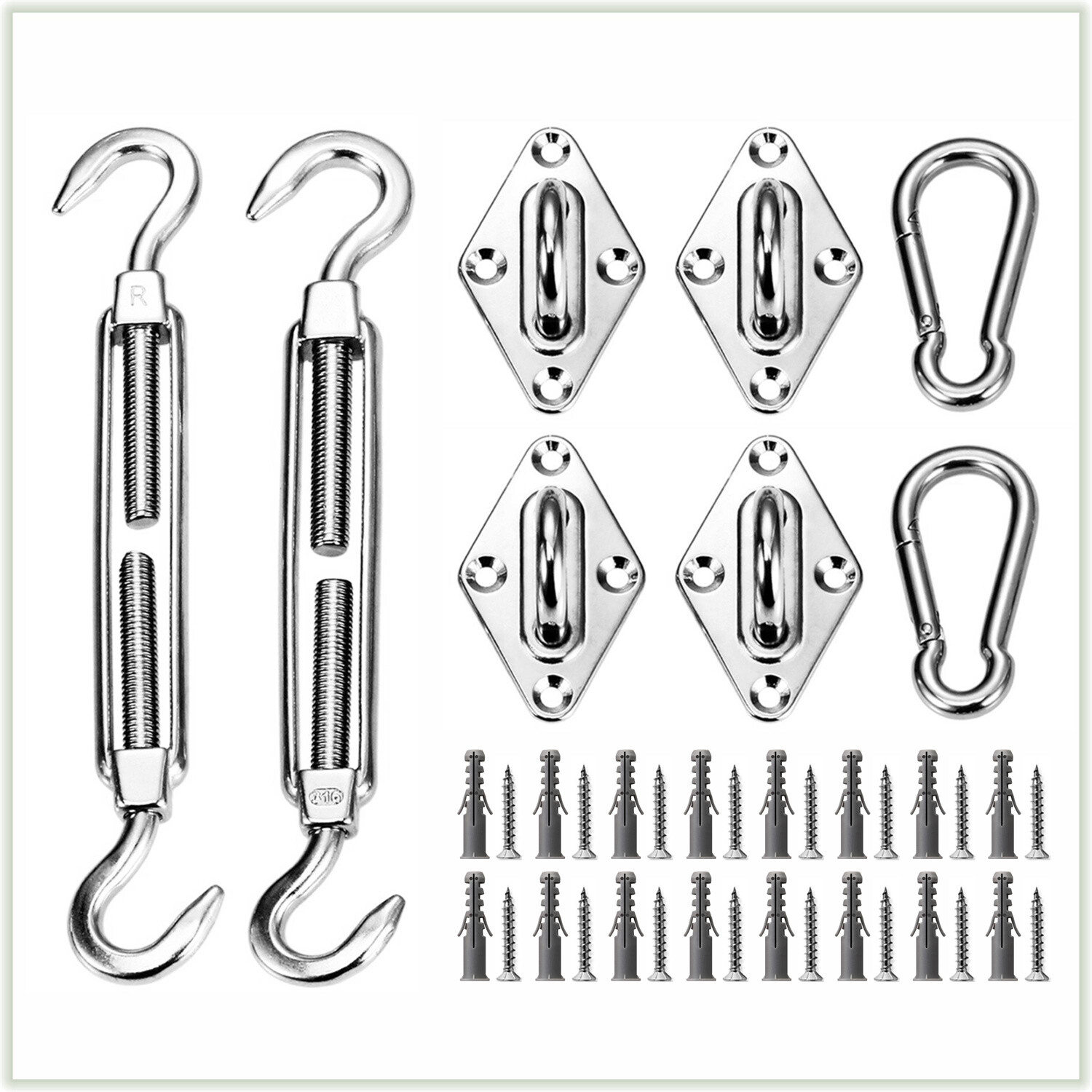 ColourTree Hardware Kit for Sun Shade Sail Triangle Rectangle Installation