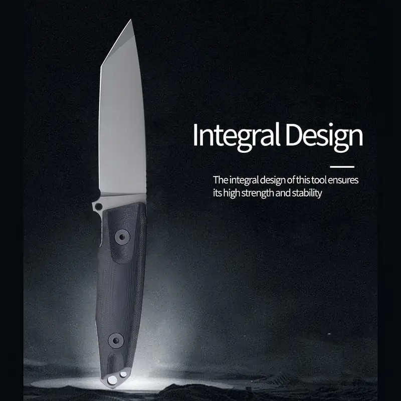 New 9.25" Tactical Fixed Blade Knife Deluxe Carbon Fiber Sheath 4.5" Tanto Blade