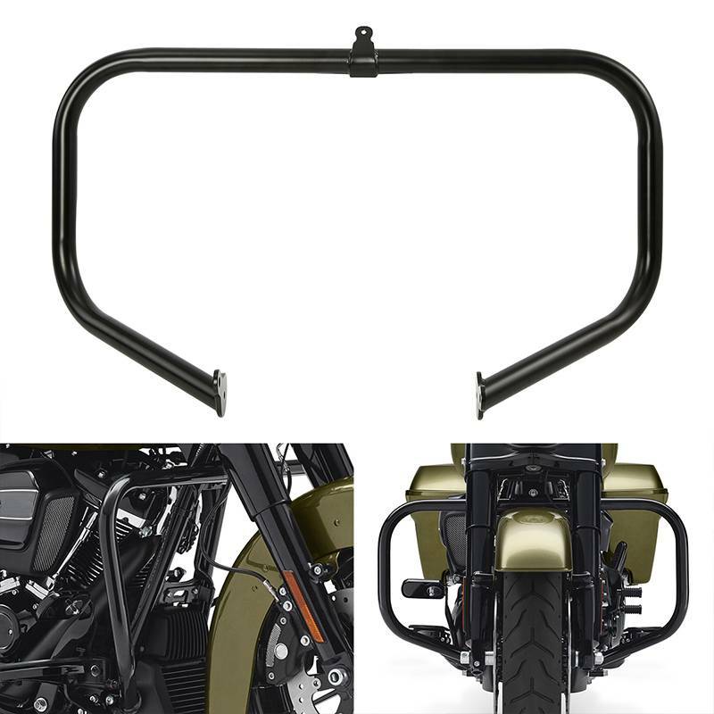 Black Engine Guard Highway Crash Bar Fit For Harley Touring Ultra Limited 09-23
