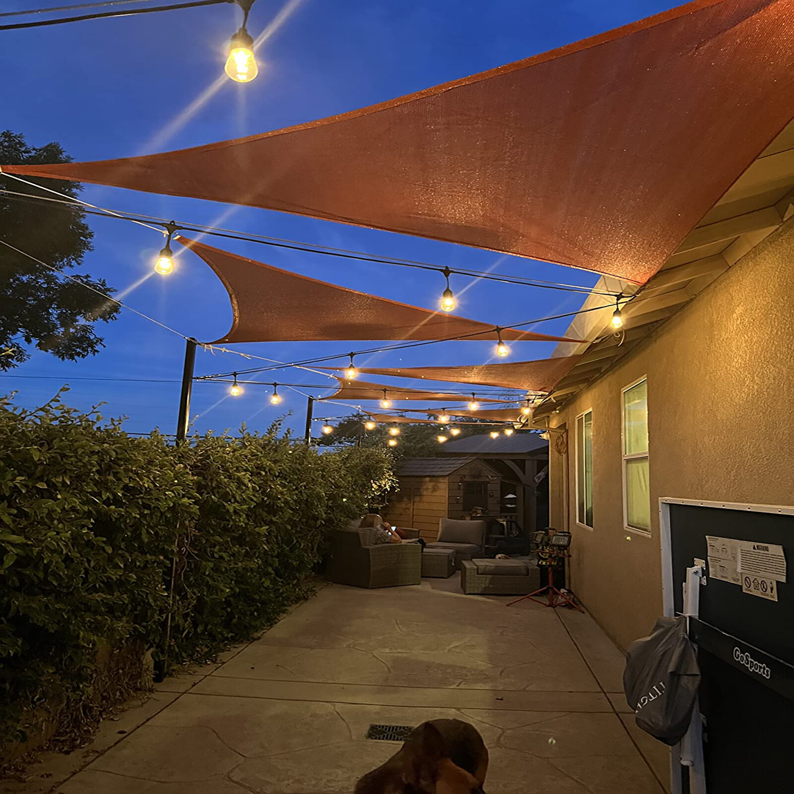 Waterproof Shade Sail Patio Awning Outdoor Garden Pool Sun Canopy Shelter Cover.