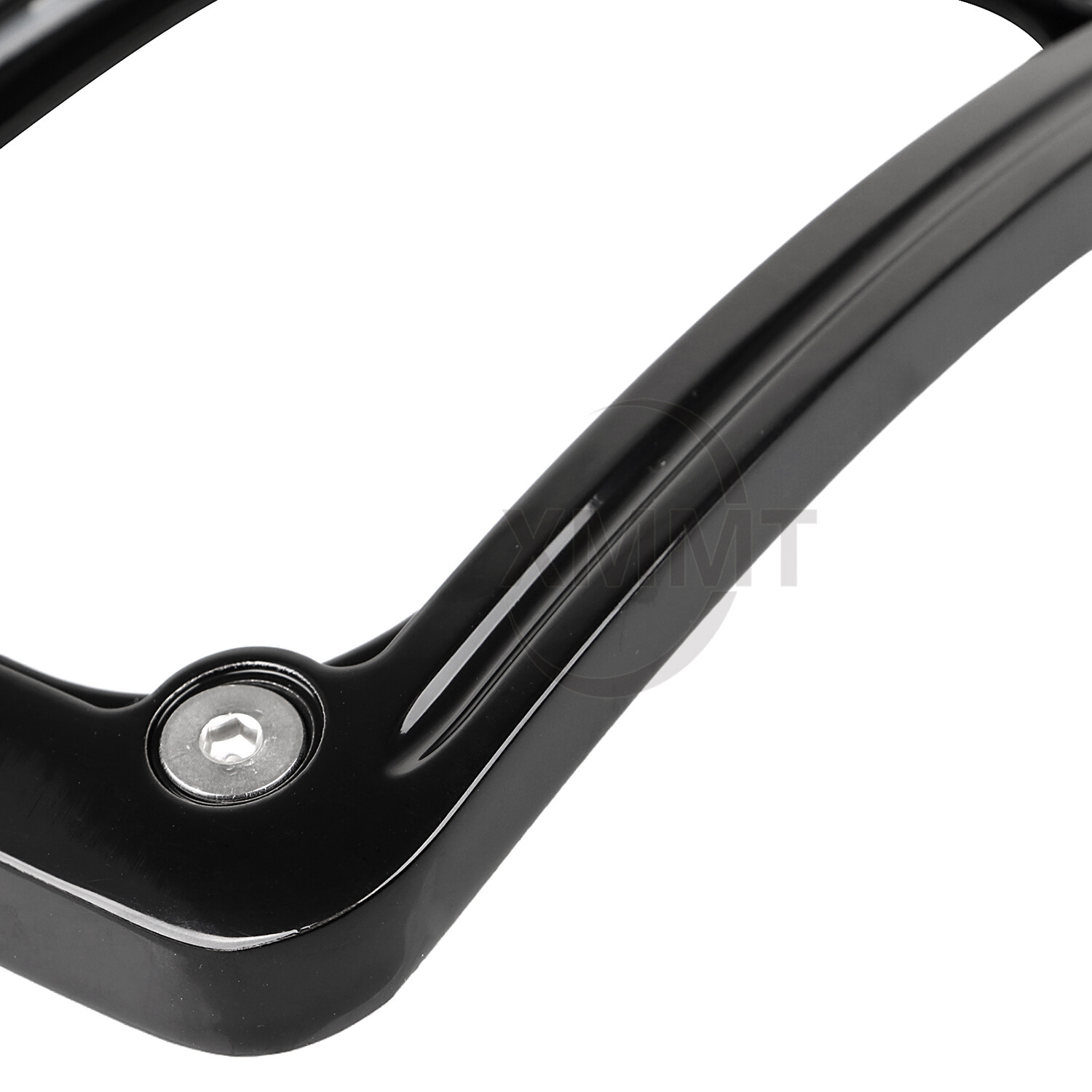 Black Curved License Plate Frame w/ LED Light For Harley Street Road Glide 10-23