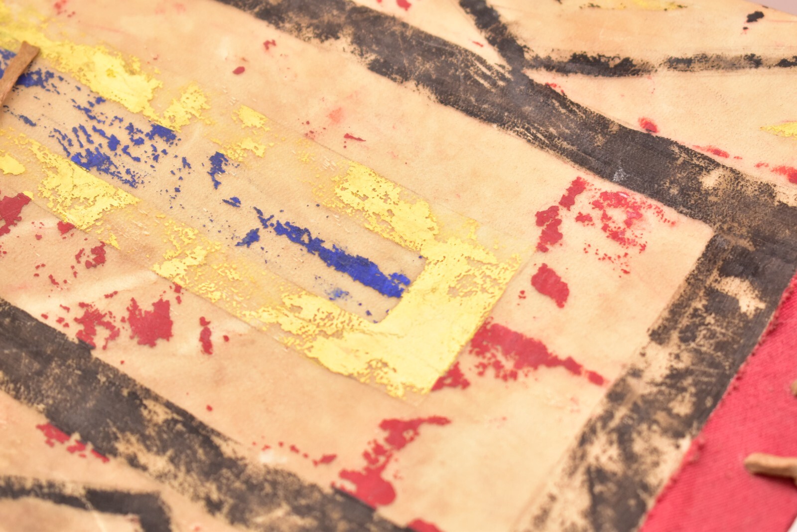 Native American Lakota Sioux Indian Painted Rawhide Parfleche Bag pouch VTG 14"=