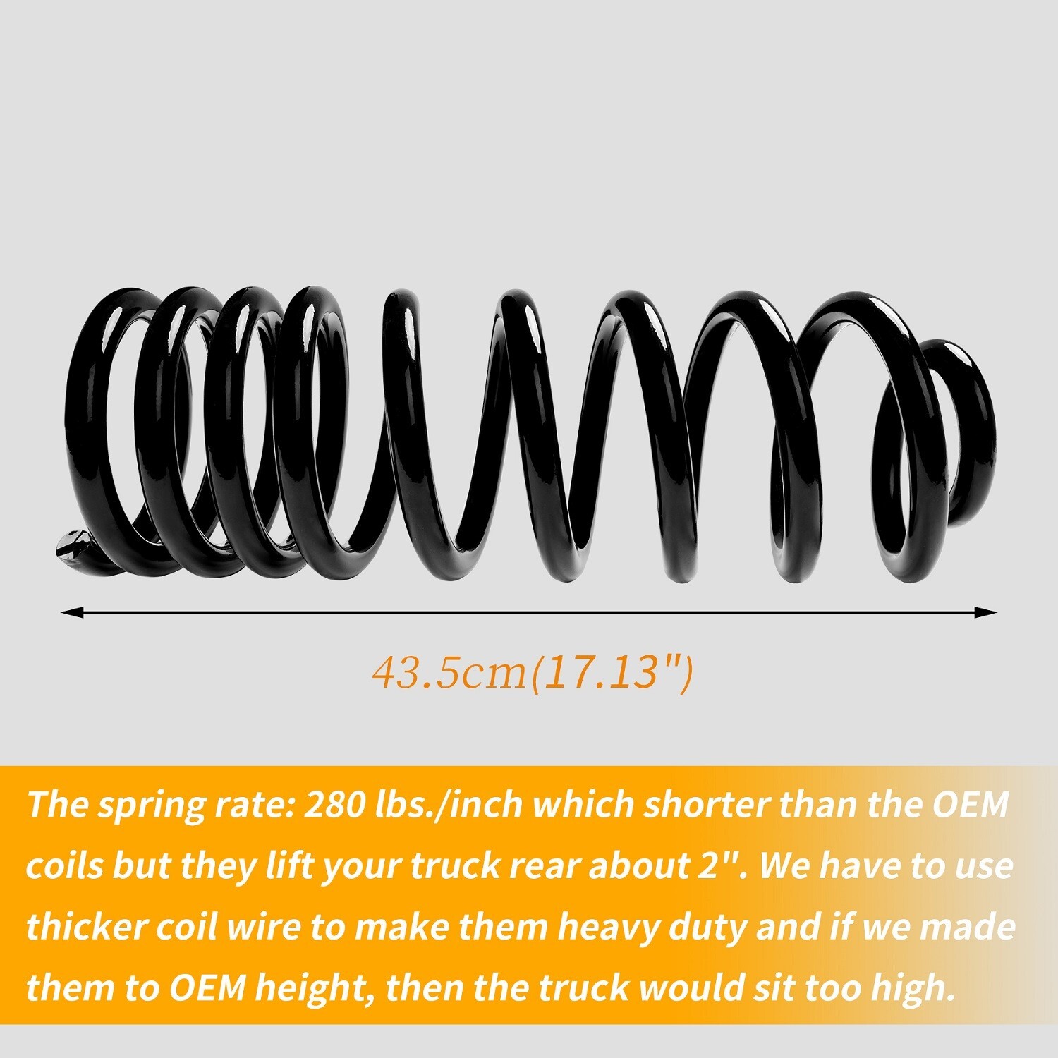 Rear Heavy Duty Coil Spring Kit for Ram 1500 2009-2018 2wd 4wd 2 Pack 2" Lifting