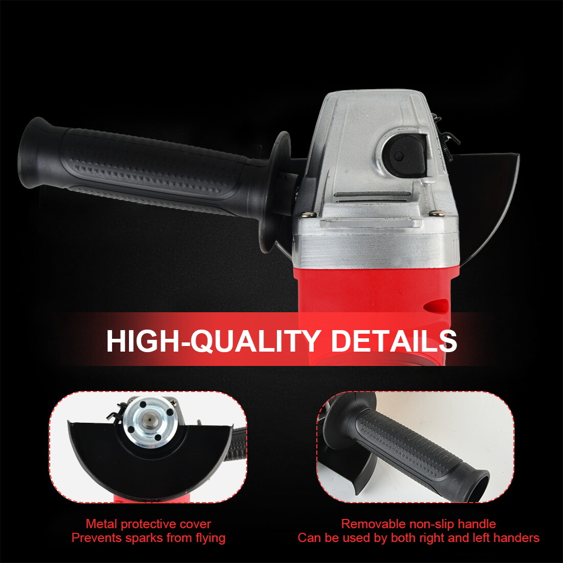 Cordless Brushless 125mm Angle Grinder for Milwaukee 18V Battery 11000 RPM TOOL