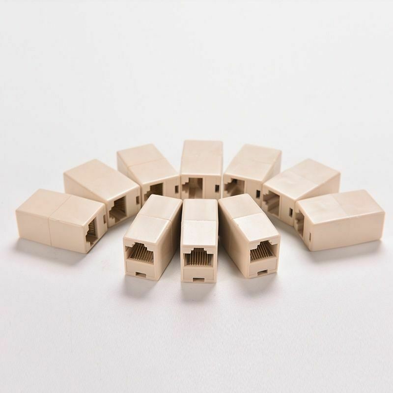 10PACK RJ45 Inline Coupler Cat6 Cat5e Cat5 Ethernet LAN Network Cable Adapter US
