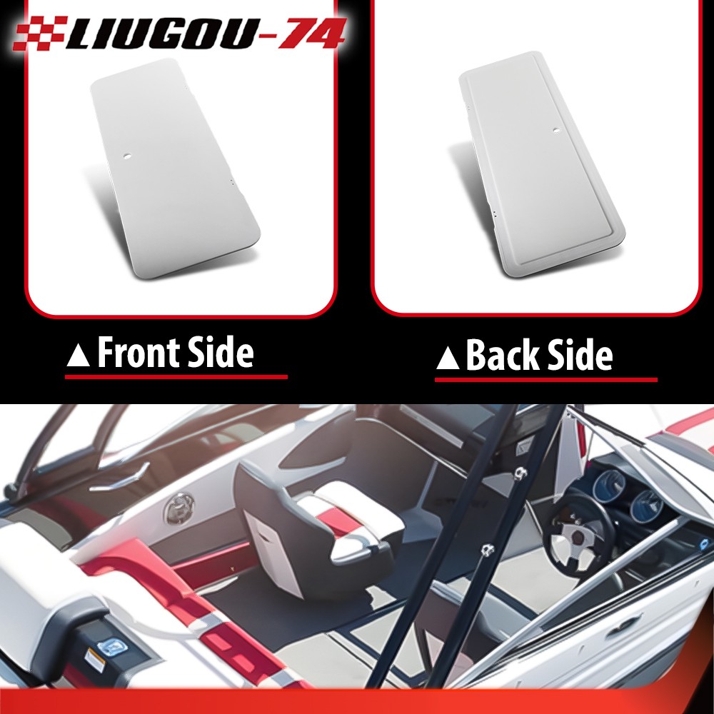 Boat White PE Ski Locker Door Cover Lid With Hinge Kits Fit For LARSON GLASTRON