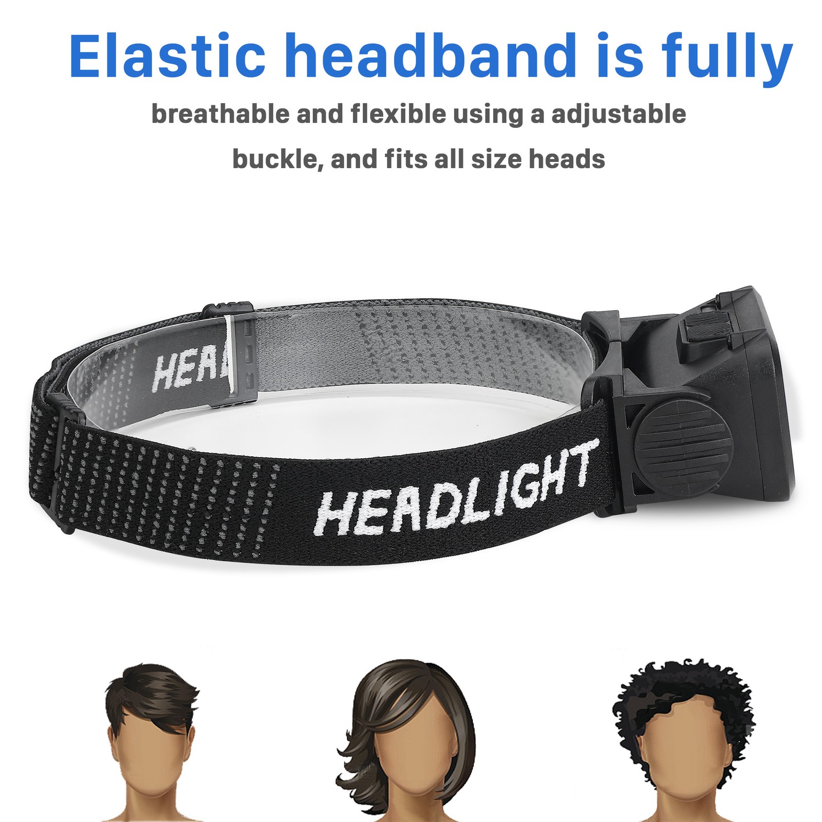 COB LED Headlamp USB Rechargeable Headlight Torch Work Light Bar Head Band Lamp