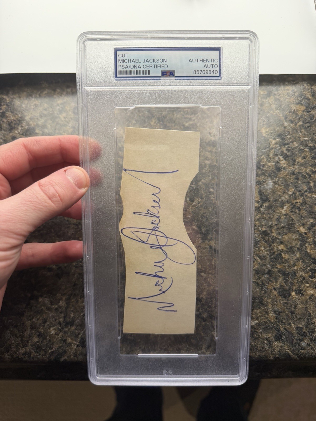 Beautiful Michael Jackson Signed Cut PSA DNA Certified Autograph Bold Auto