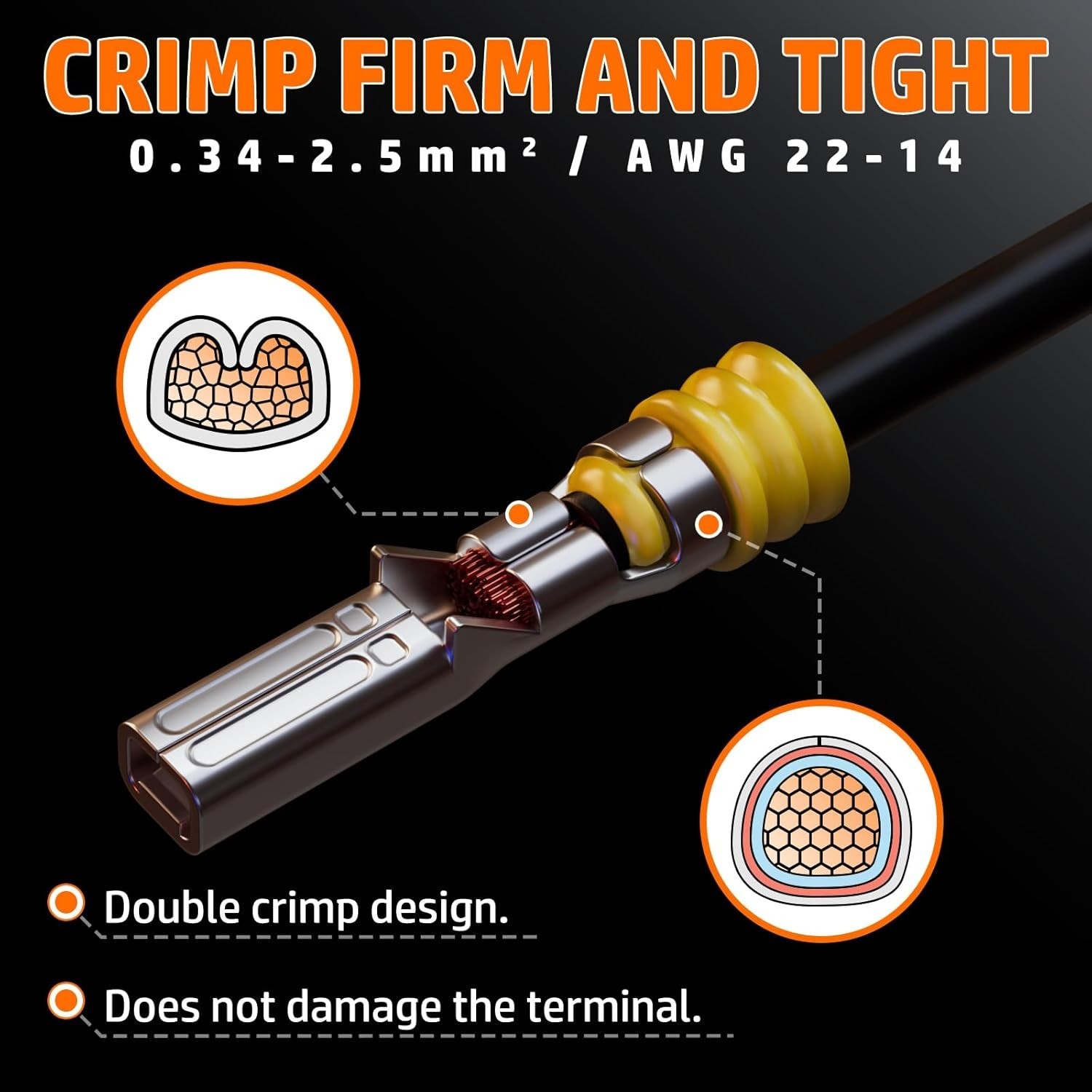 Kit de Conectores Eléctricos Automotrices Impermeables, Macho/Hembra Automotriz