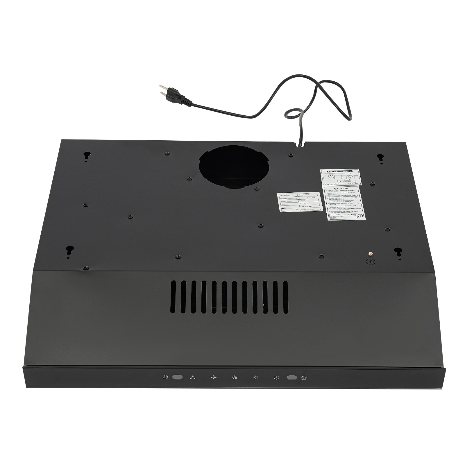 24inch Under Cabinet Range Hood Stainless Steel 600CFM Kitchen Vent