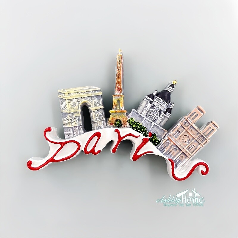 Landmarks of France Paris Tourist Souvenir 3D Resin Refrigerator Fridge Magnet