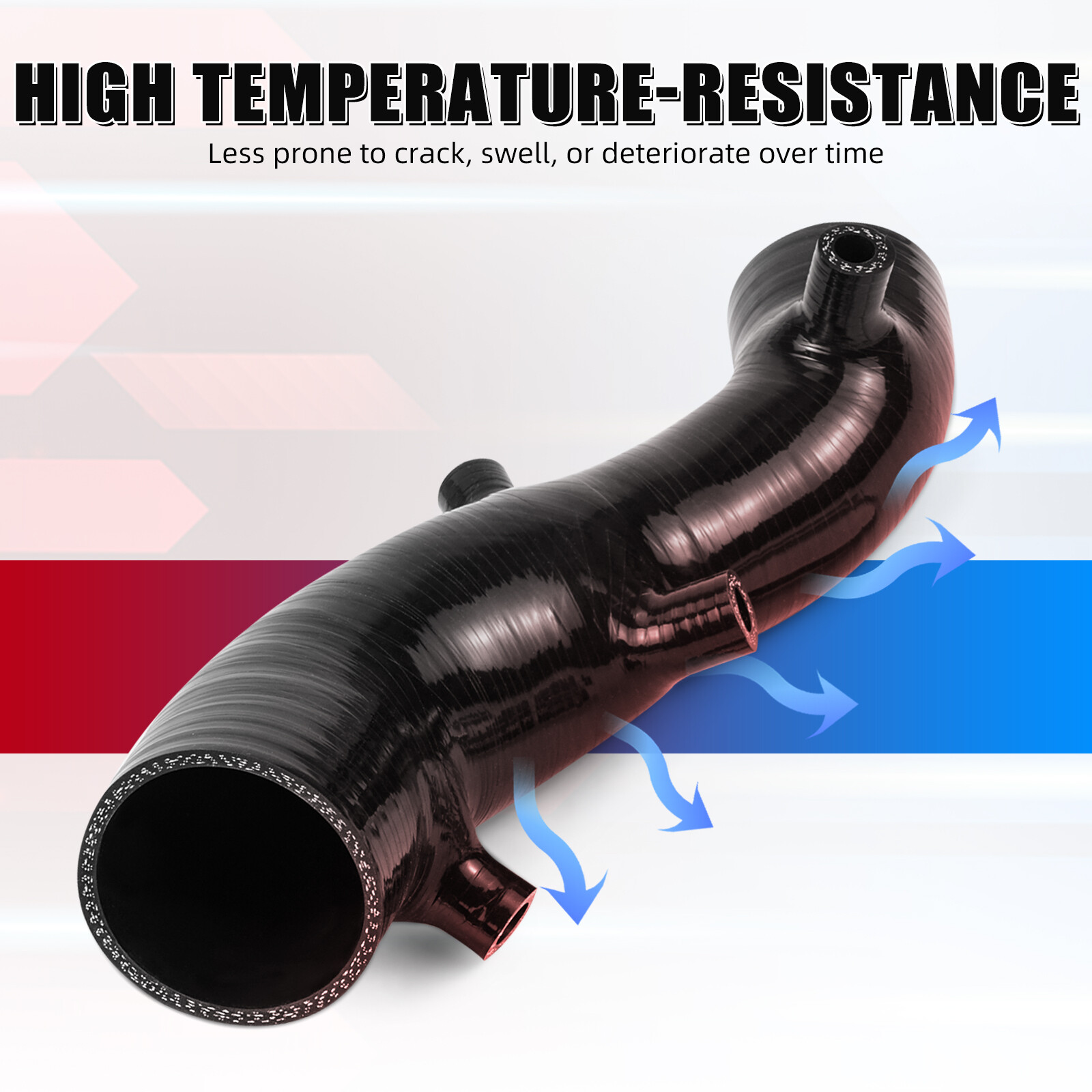 NICECNC Silicone Air Intake Hose Kit For Yamaha Raptor 700 700R YFM700 2009-2025