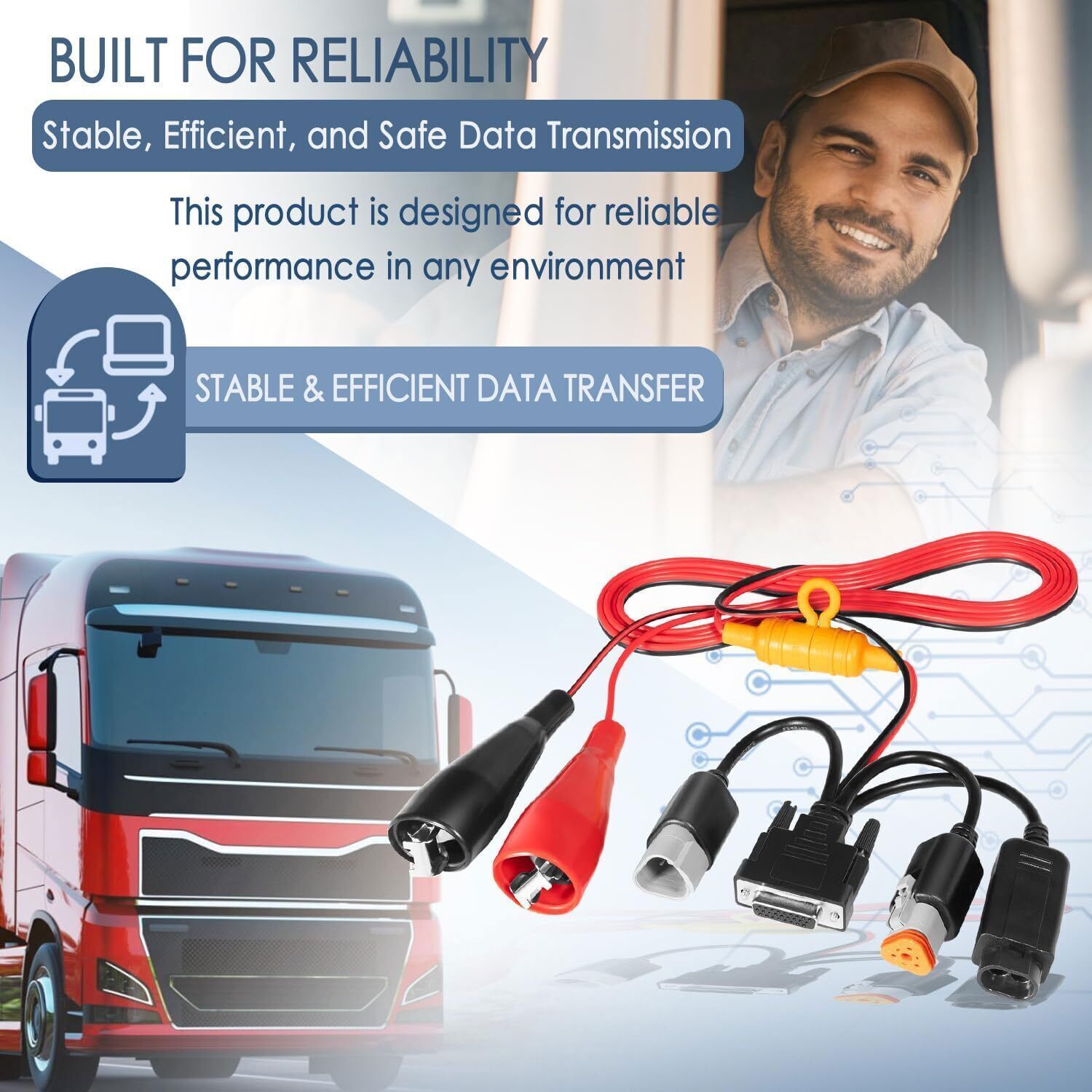 MPS-493033 Diagnostic Adapter Cable for Cummins 3-Pin Deutsch USB-Link 2 Link 3