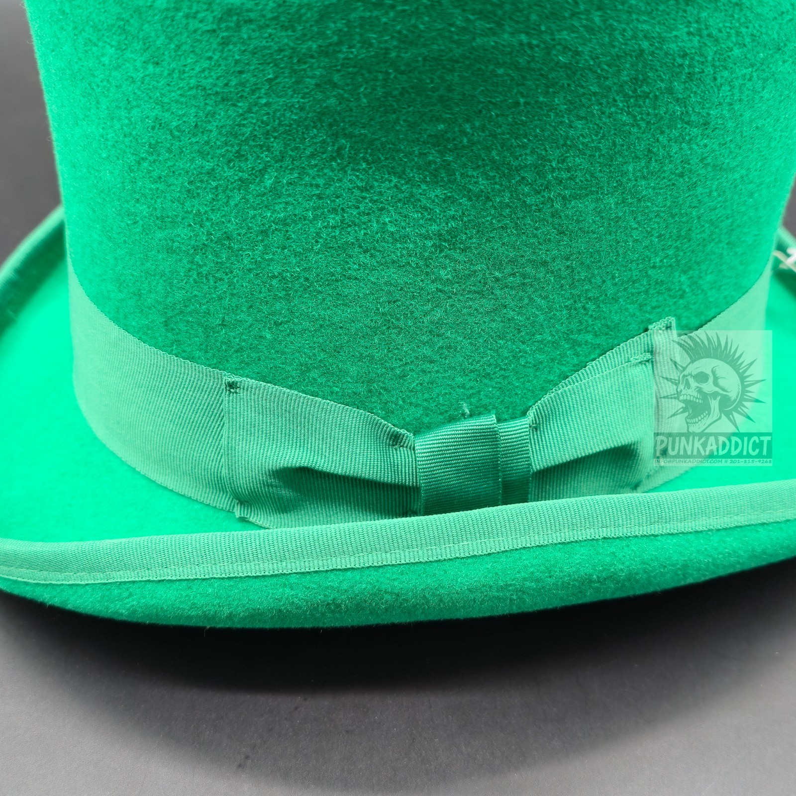 Black Top Hat Wool Felt Victorian Slash Mad Hatter Steampunk Rock Star USA