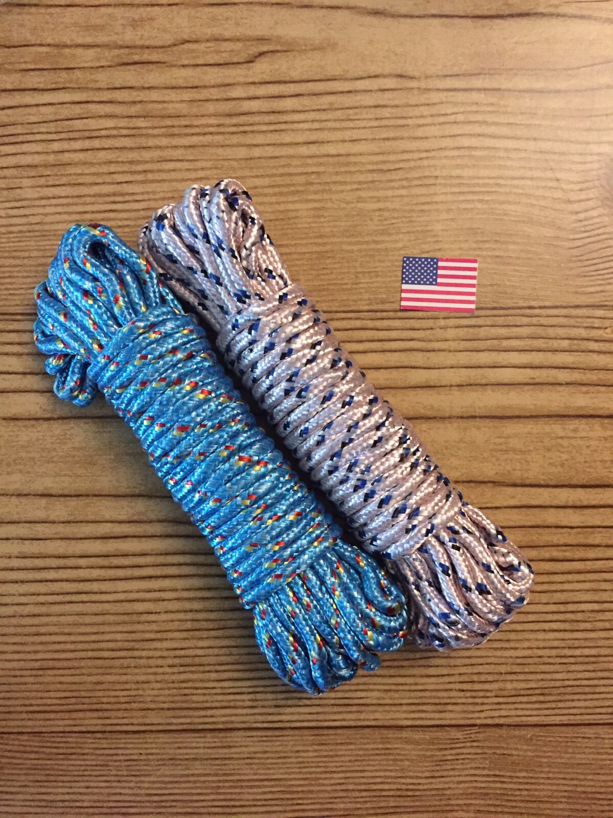 2Pcs(2x28feet)Total 56feet Nylon Clothes Line Household Rope String, Mix Colors