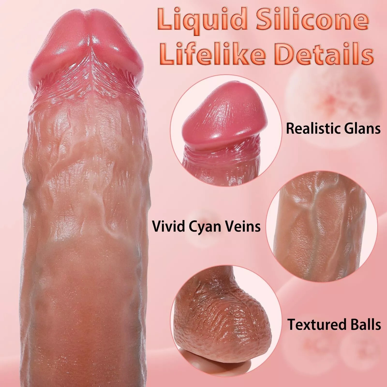 Telescopic Realistic Thrusting Dildo Vibrator Sex Toys for Women Remote Control