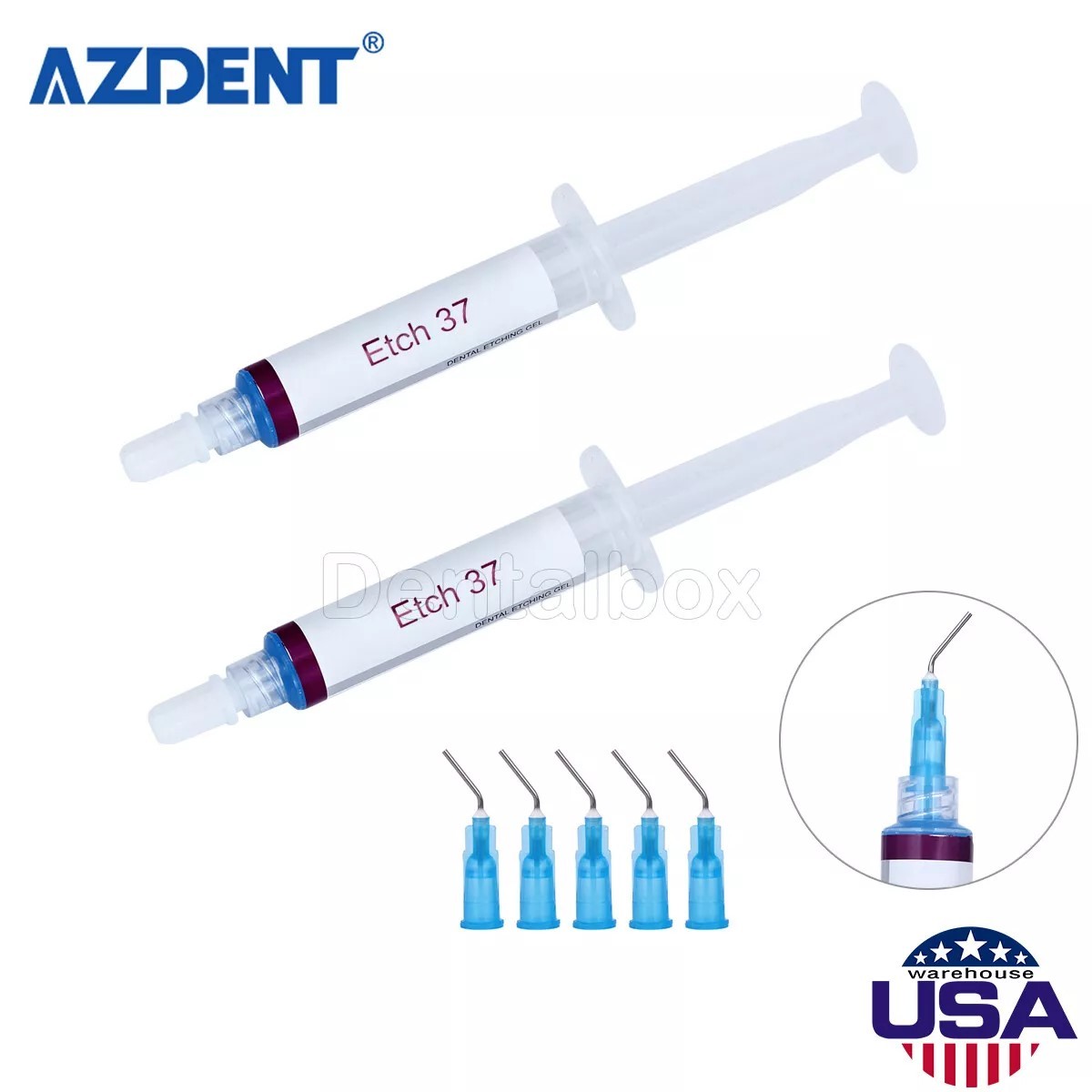 2Pcs Dental Dentex Acid Etch Etching Gel 37% Tooth 5ml/syringe
