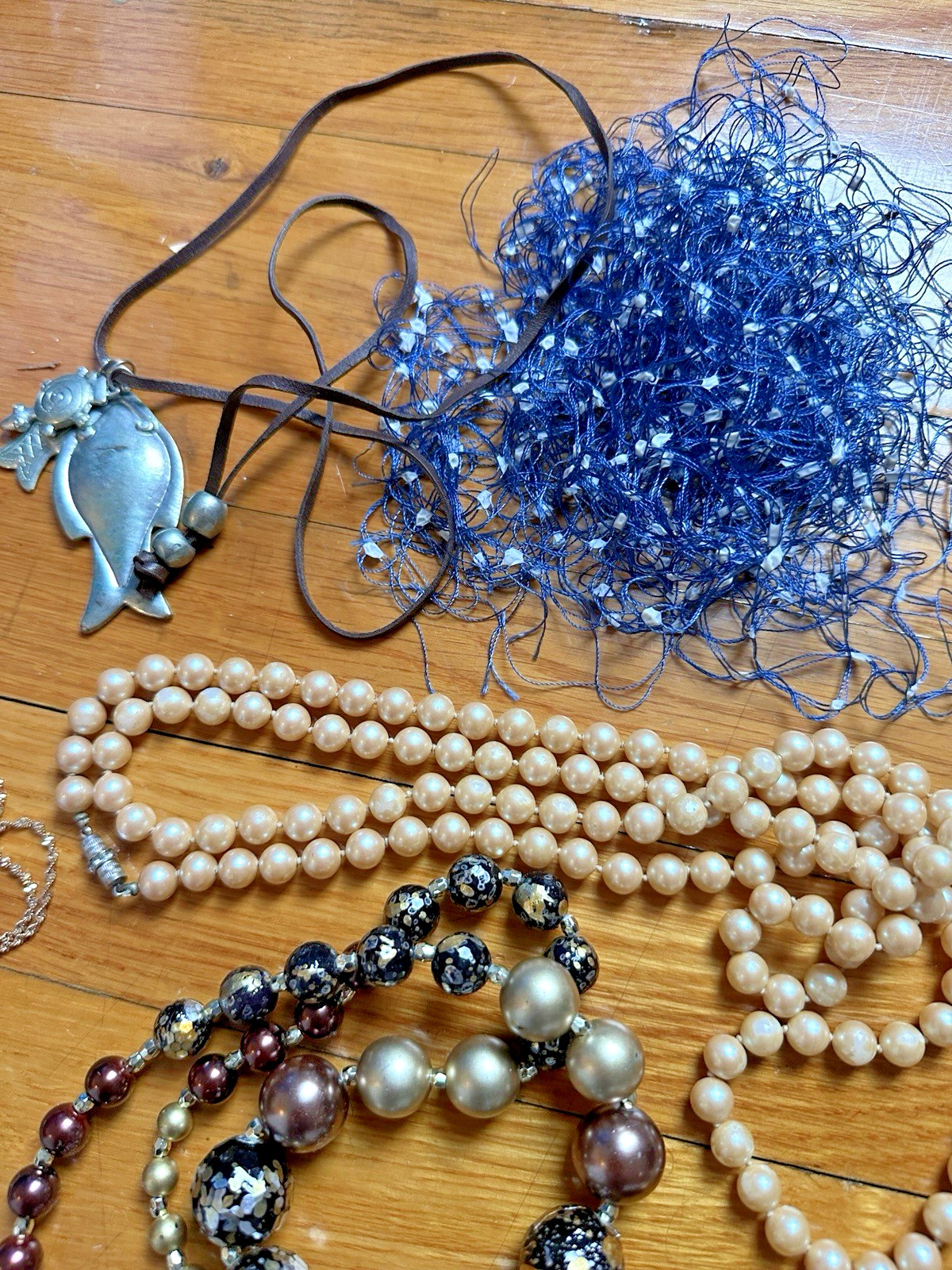Big Estate Lot Costume Jewelry All Wearable Murano RLL Tiffany Ethnic Statement