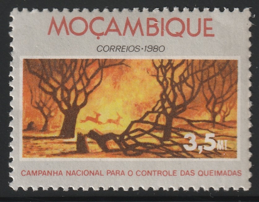 Mozambique    1980    Sc # 715   Brush Fire Contral Campaign    MNH    OG