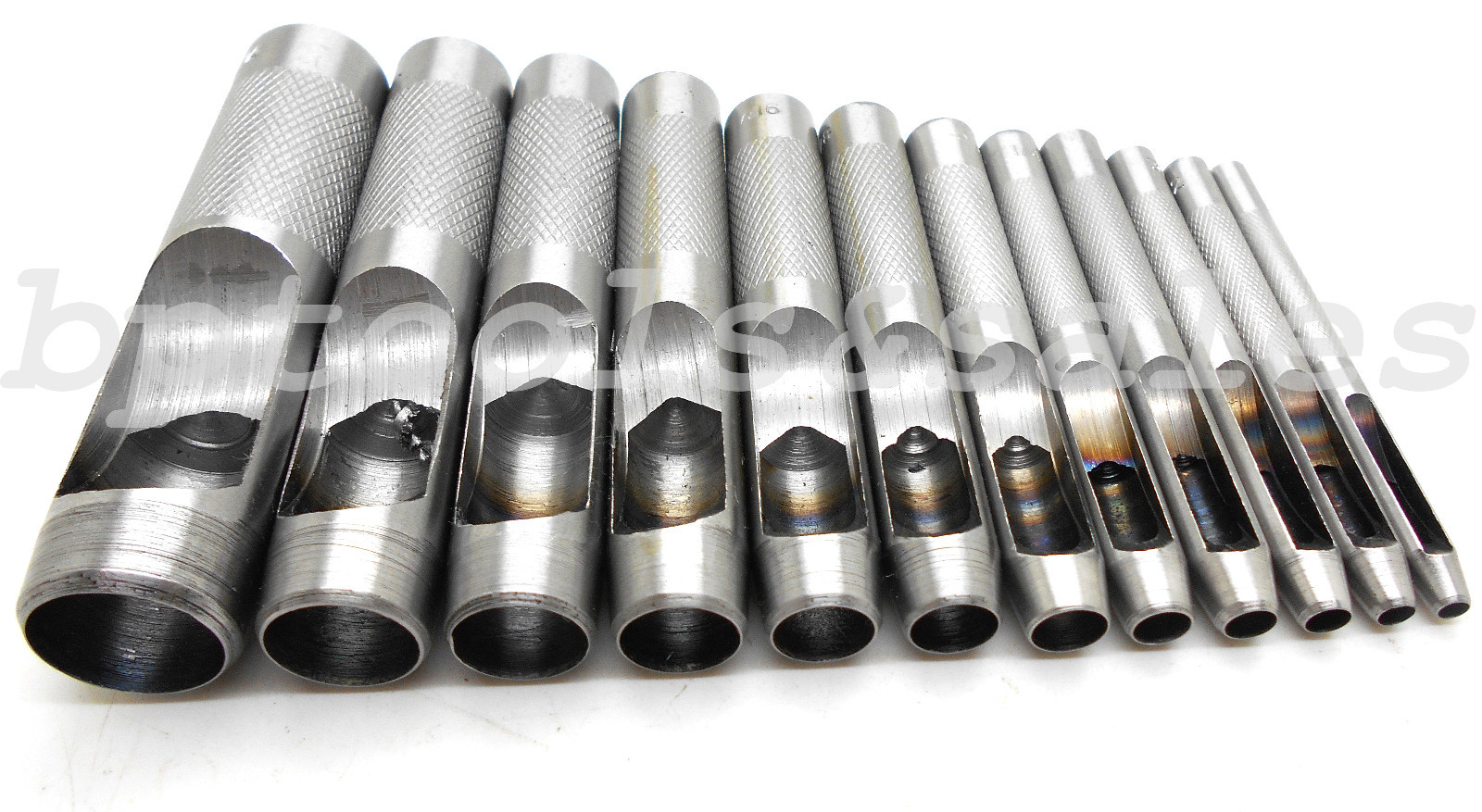 12 Pc Hollow Hole Punch Plastic Leather Washer Gasket Maker Cutter Set HD Tool