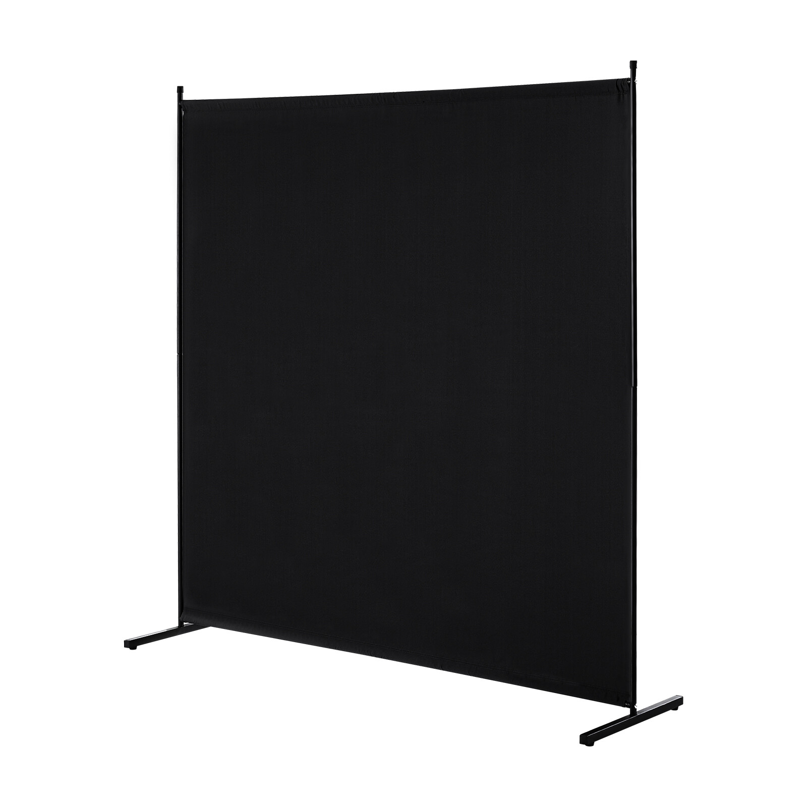 6FT Room Divider Single Panel Fabric Room Screen for Office Bedroom Black
