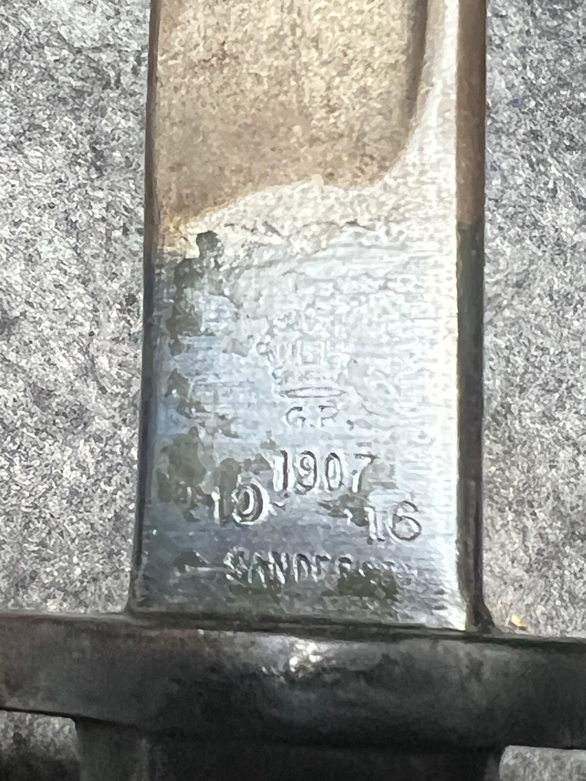 WWI WWII British Pattern 1907 Bayonet/Scabbard by Sanderson Bros