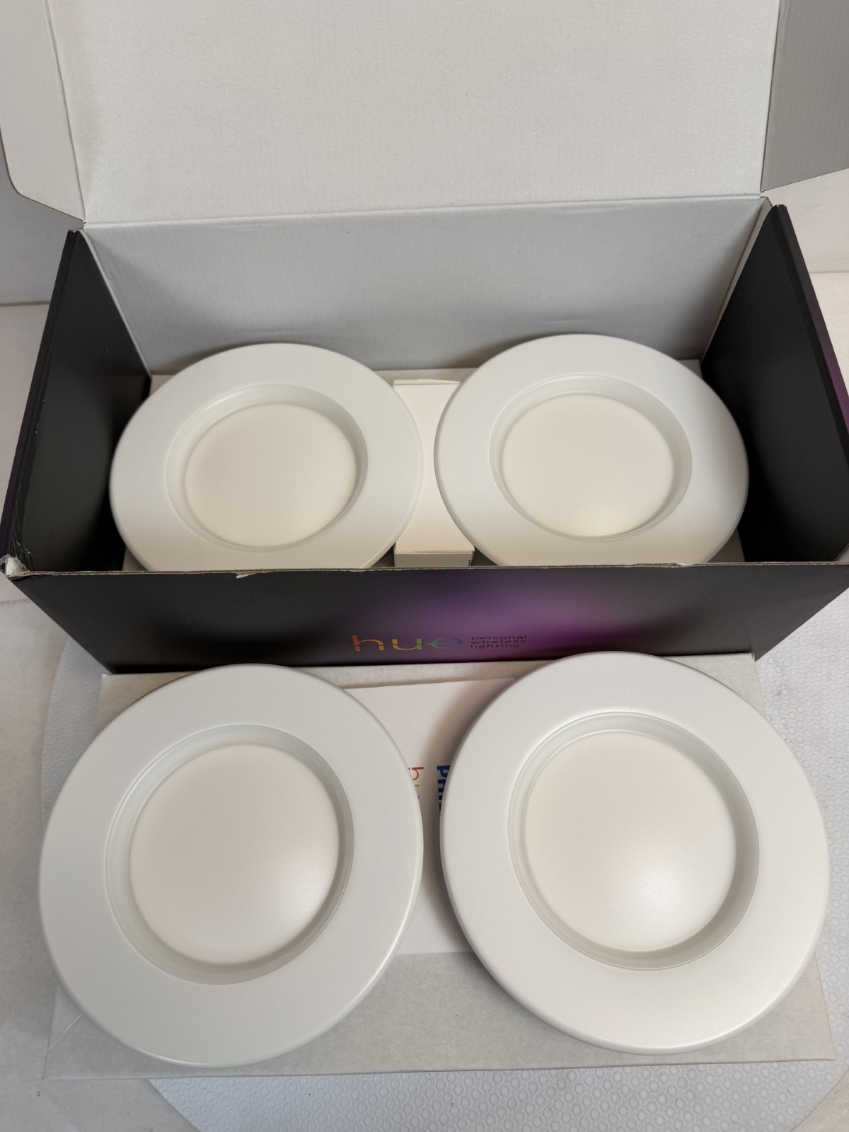 Philips Hue 5/6" Recessed Smart Downlight (White & Color Ambiance, 4-Pack)