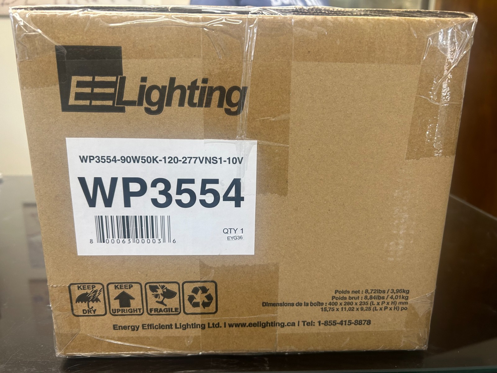 LED Outdoor Wallpack 90 Watt 17500 Lumen 50k 120V To 277V Semi Cutoff W Sensor