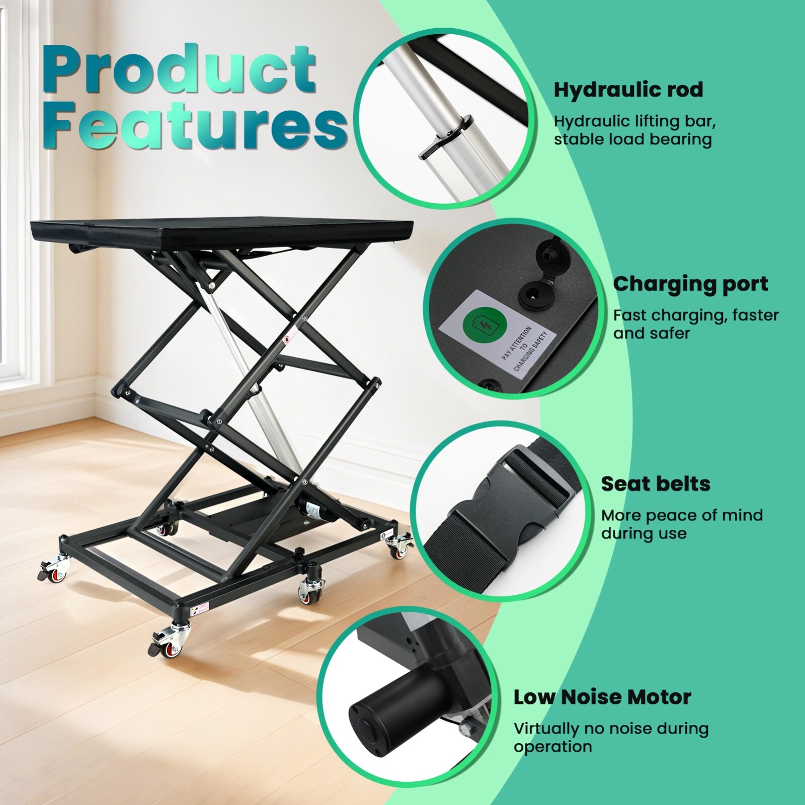 Only 29lbs Portable Electric Wheelchair Lift for Cars, Support 130lbs, Ease Move