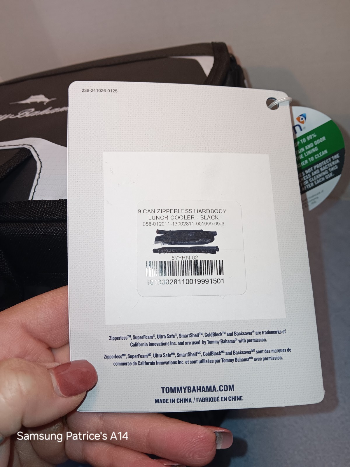 Tommy Bahama Zipperless Coldlok Hardbody Cooler With Deep Freeze Insulation New