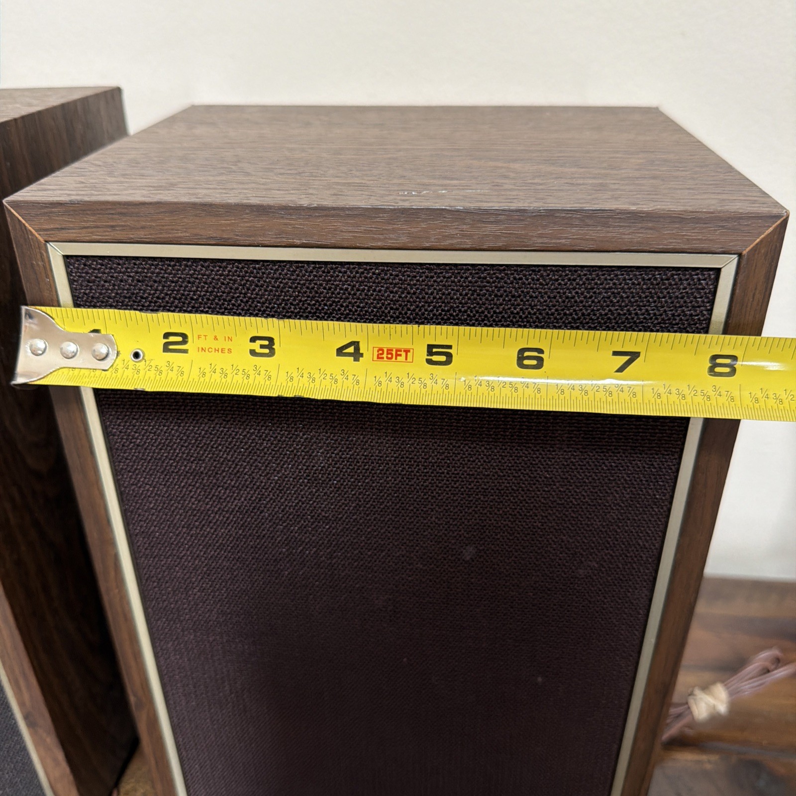 Vintage Made Japan Bookshelf Speakers Pair Wood Grain Retro Audio Tested Works