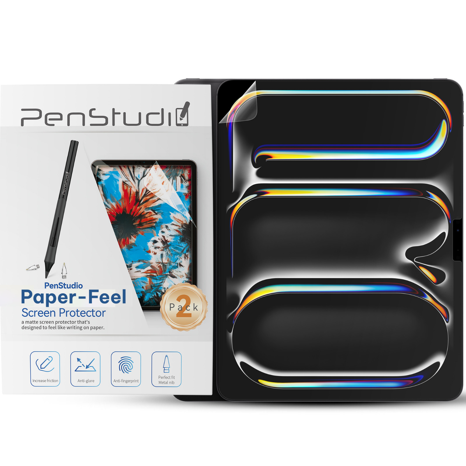 Penstudio Paper-Feel Screen Protector for iPad Pro M4 13 inch | Anti-Glare