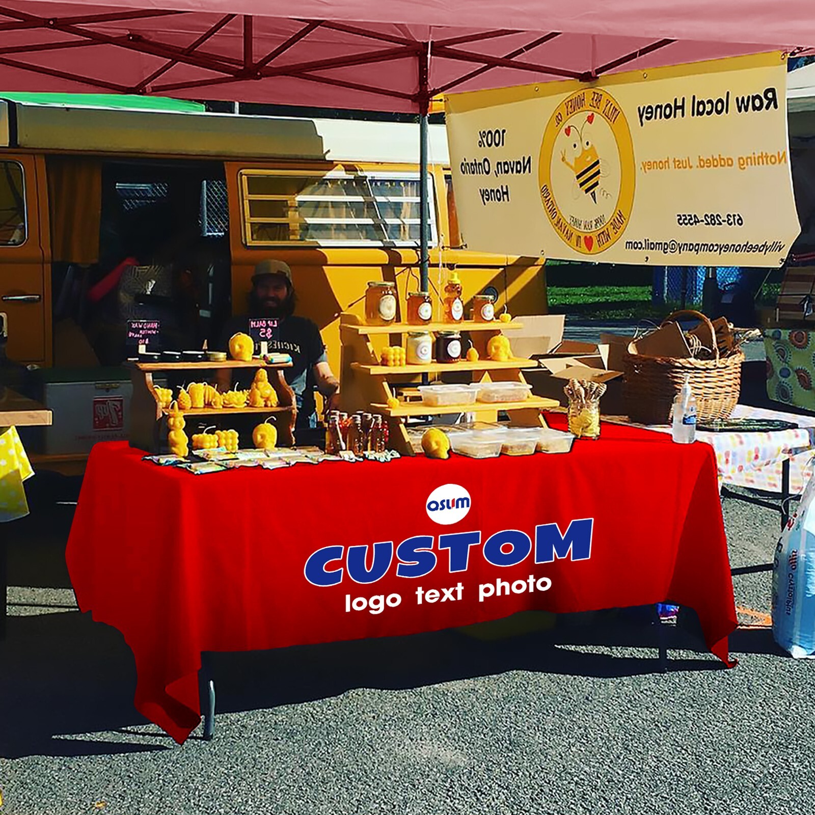 Personalized Table Cover,Custom Table Cloth with Business Logo ,Business Logo