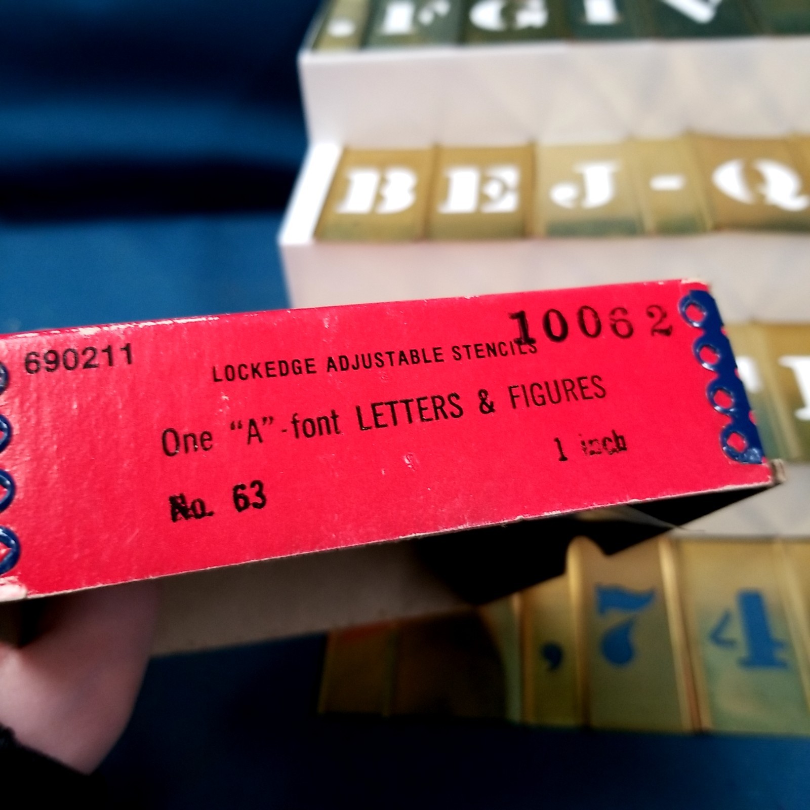 Vtg Box Set Reese Adjustable Lockedge Brass Stencils #63 620211-10062