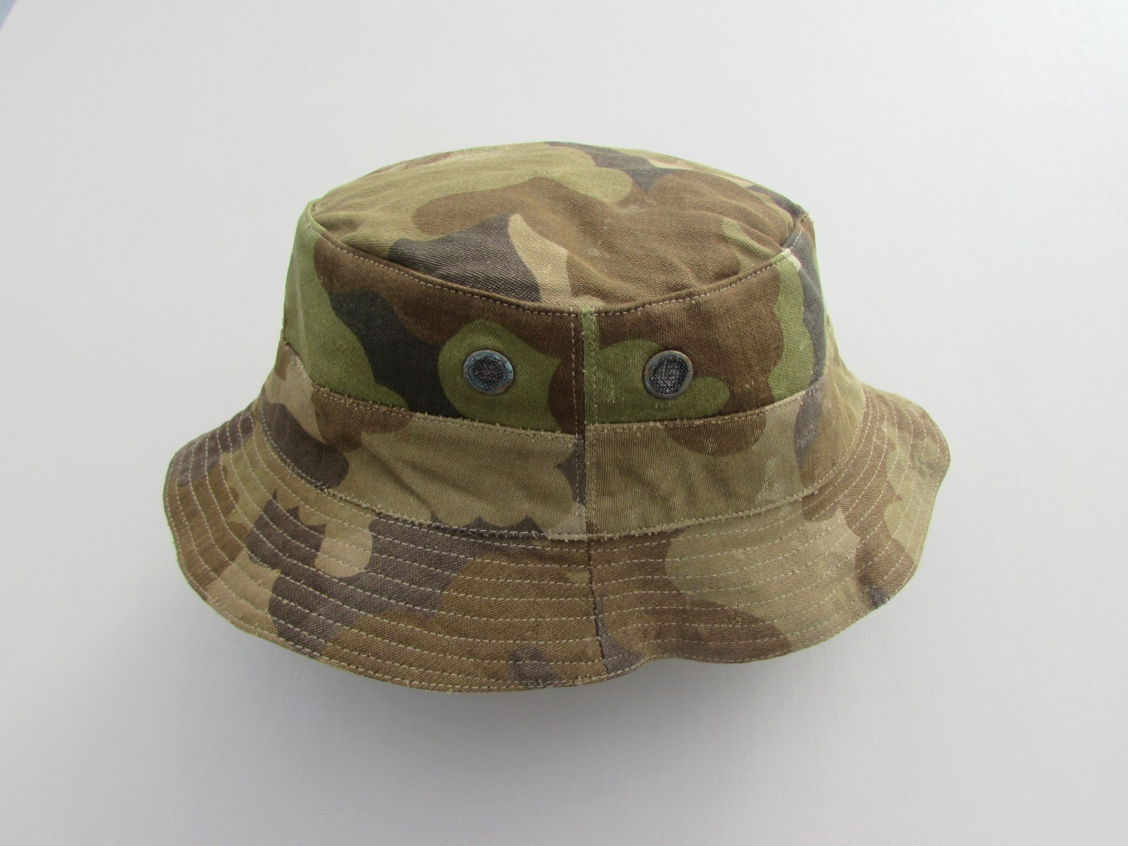 ORIGINAL SOUTH VIETNAM TAILOR MADE POLICE FIELD FORCE CLOUD CAMO BOONIE HAT RVN