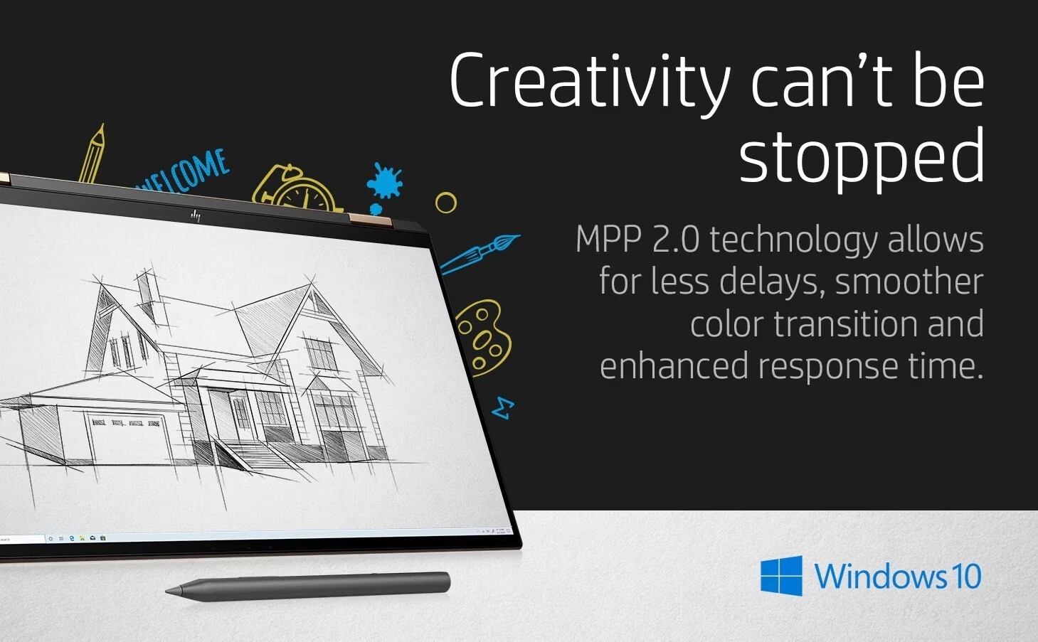 HP Rechargeable MPP 2.0 Tilt Active Pen Stylus 3J122AA Genuine USA Seller