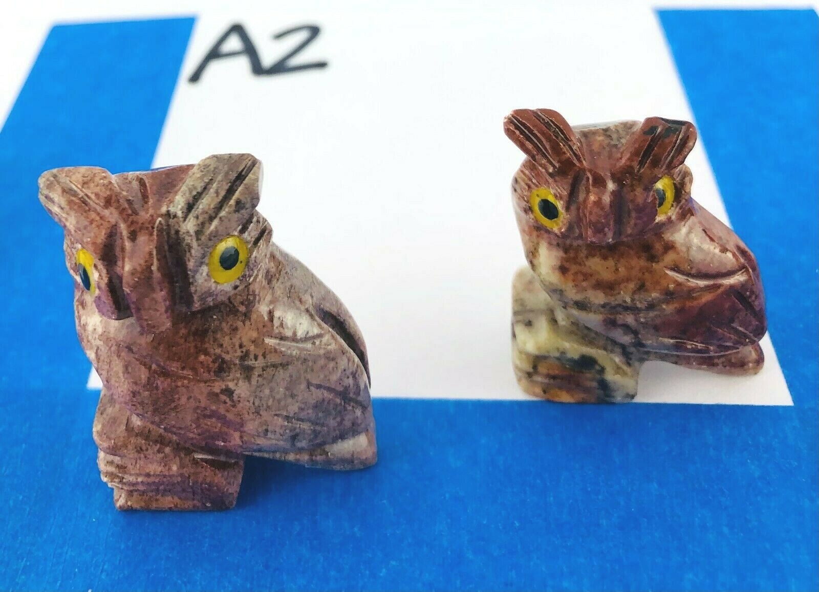 Peruvian Onyx Hand Carved Figurines Gemstone Llama Owl Animal Stone Carving Sets