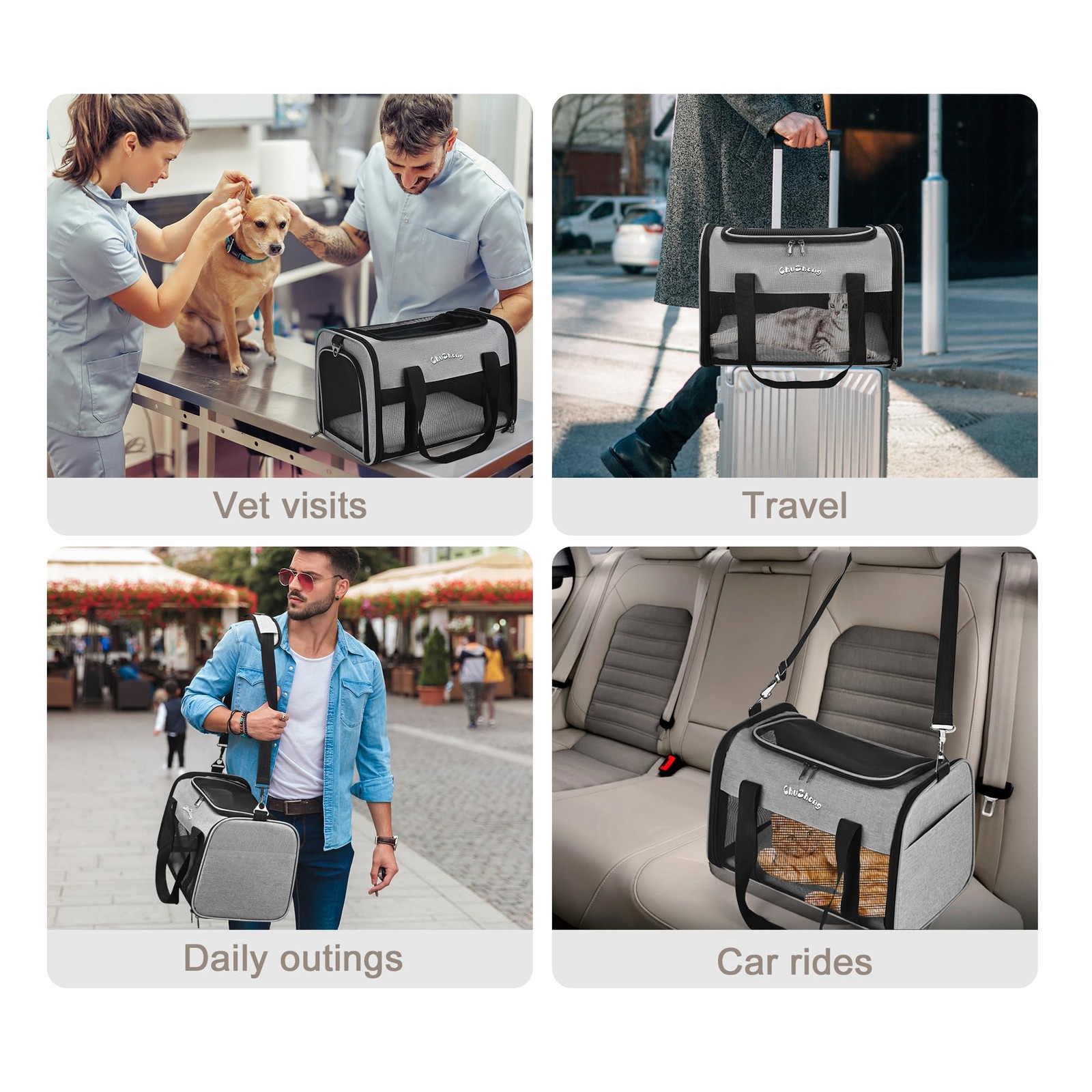 Airline Approved Pet Carrier for Cats & Small Dogs (Up to 18 Lbs) - Soft Side...