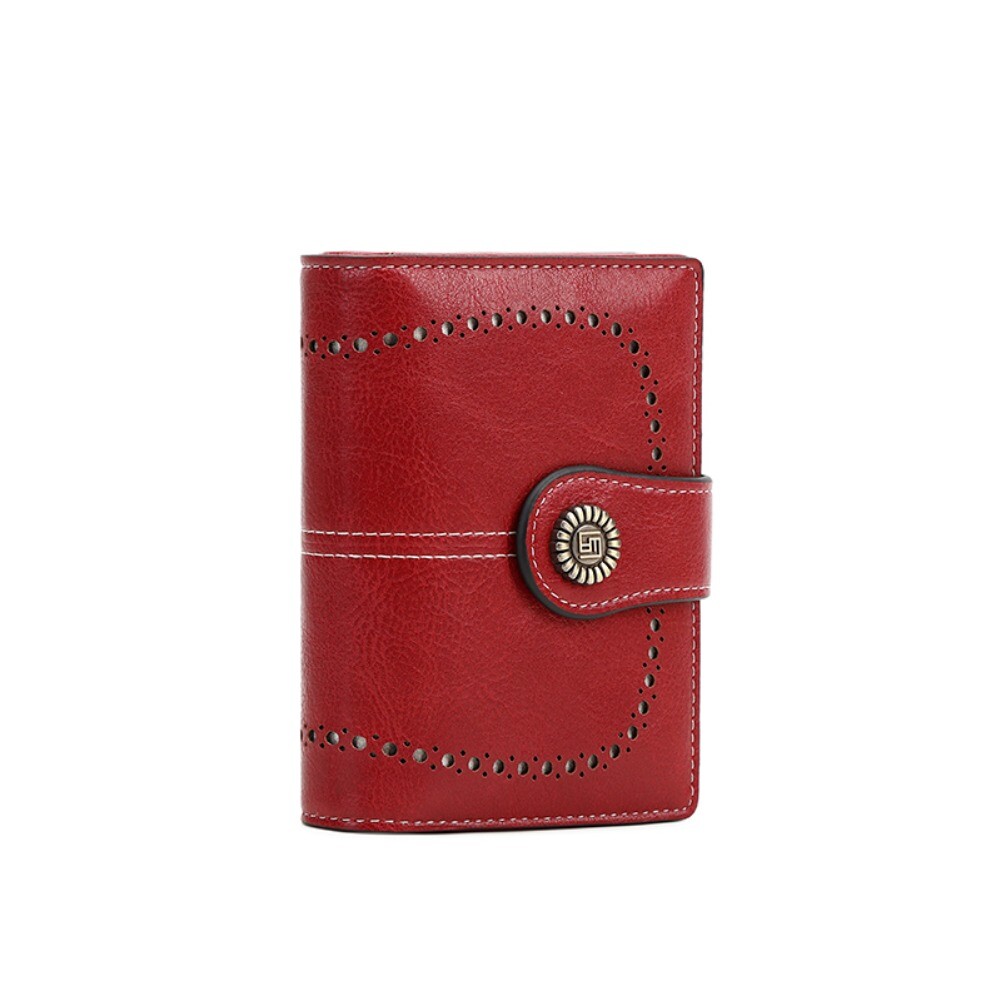 Women Small Leather RFID Blocking Wallet Mini Bifold Purse